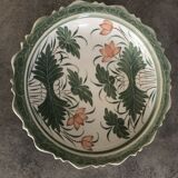 Round decorative porcelain cup hand painted floral decoration Thailand