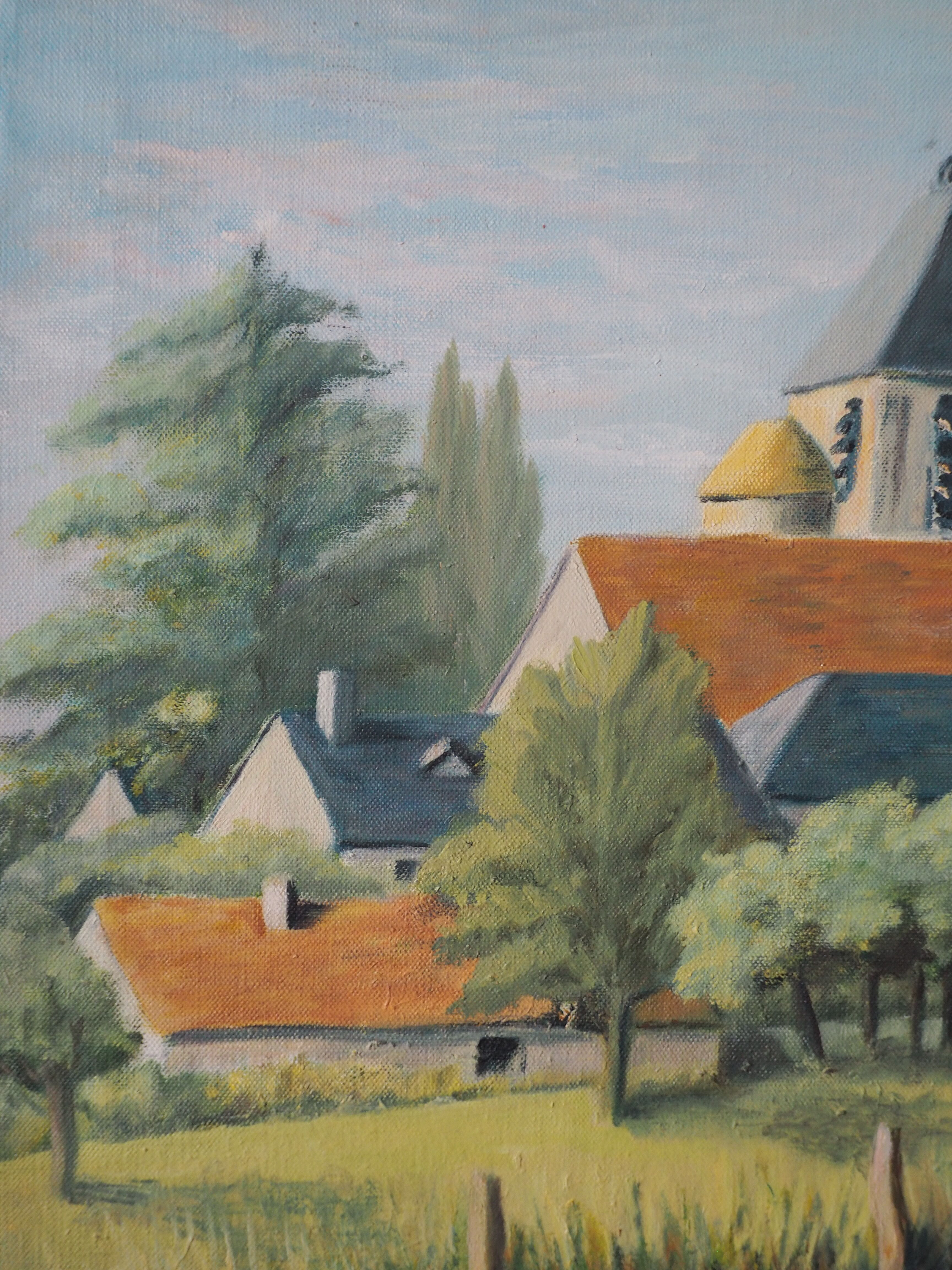 Oil on landscape canvas