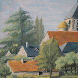 Oil on landscape canvas