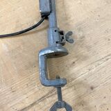 Industrial Grey Enamel Gooseneck Desk Lamp from Siemens, 1950s