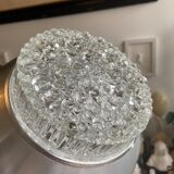 Aluminium and glass hanging lamp
