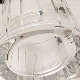 Cristofle iriana crystal ice bucket and two silver handles
