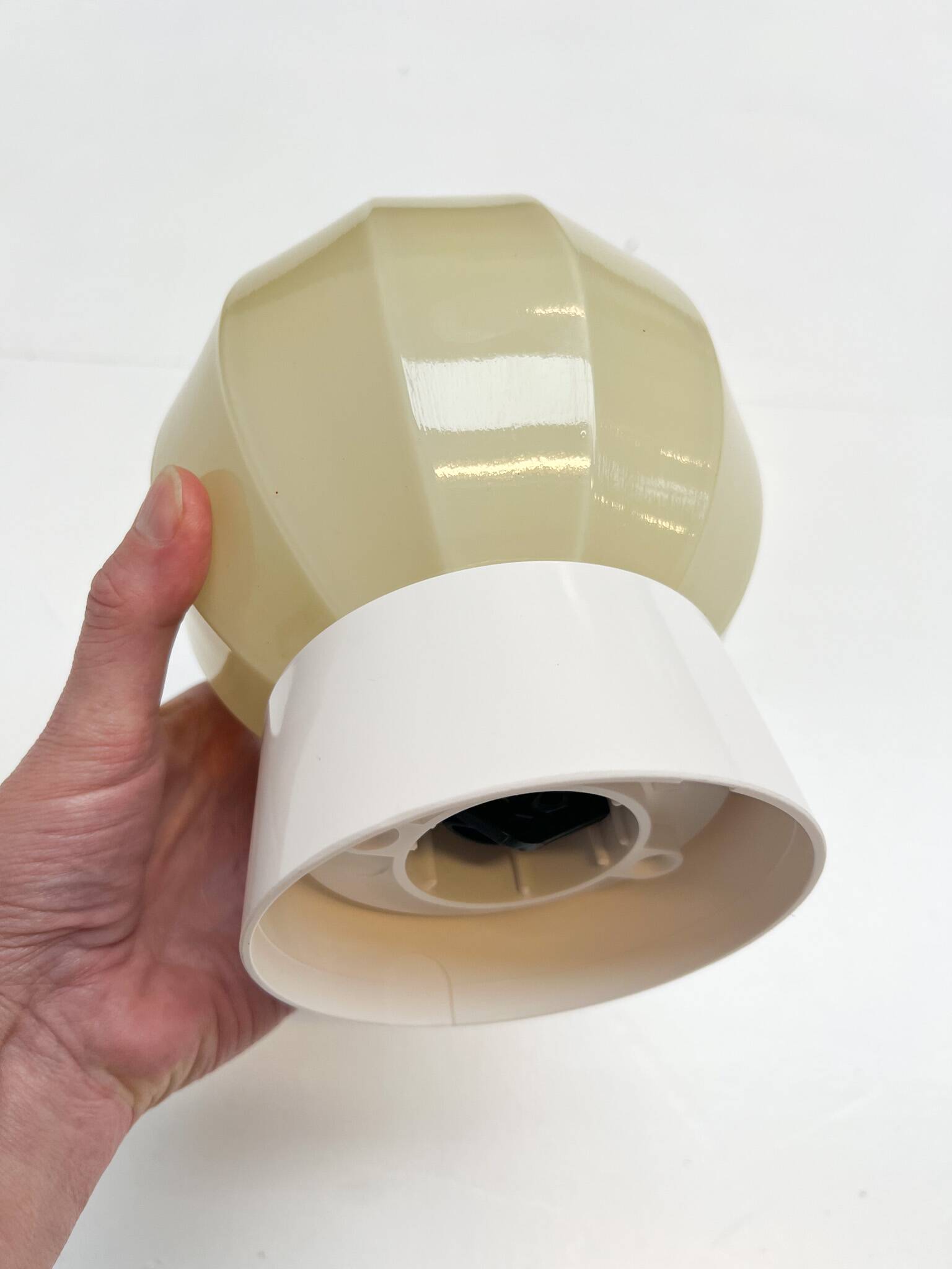 Beige Art Deco plafonnière van Thabur, 1940’s