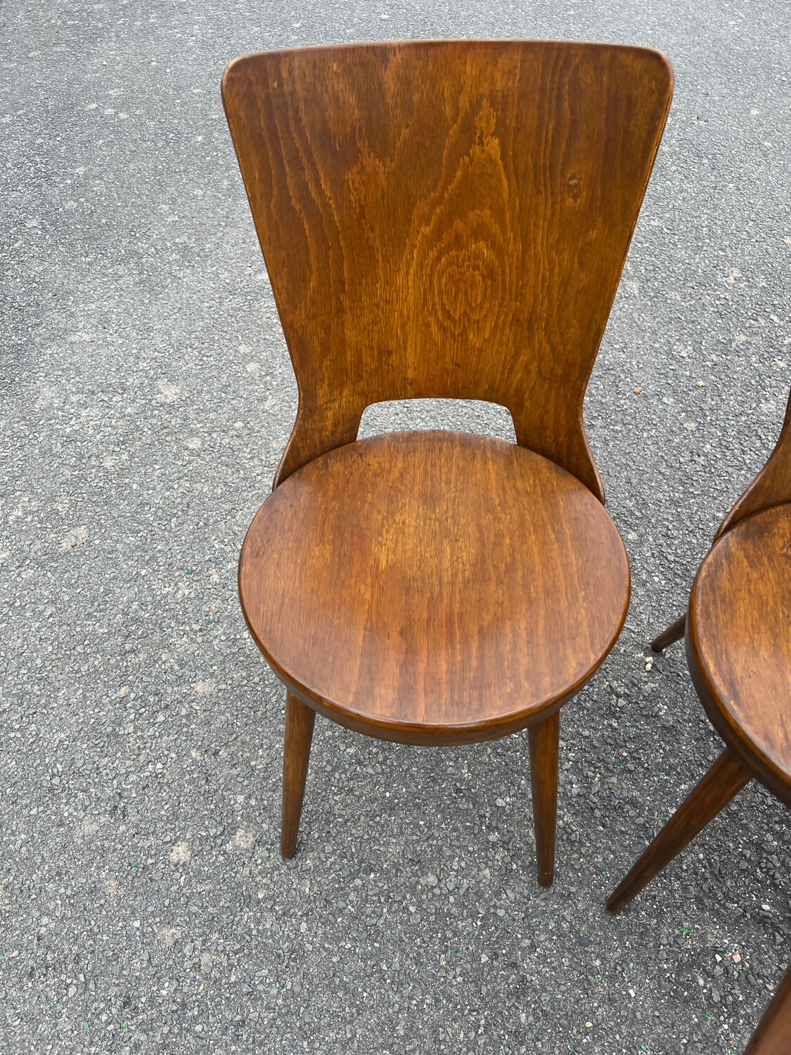 Suite of 6 Baumann chairs Dove model