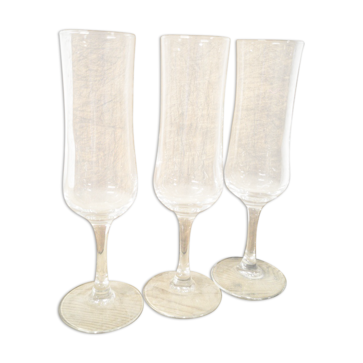 Trio of champagne flutes
