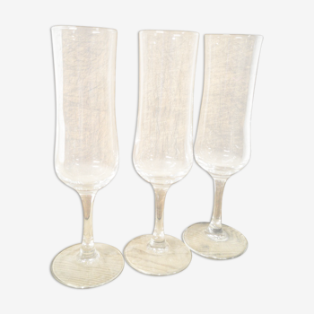 Trio of champagne flutes