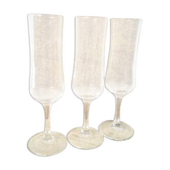 Trio of champagne flutes