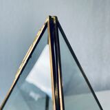 Brass and glass pyramid