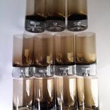 Set of 11 glasses, design by Roland Pösch Gral Glas, vintage 70s.