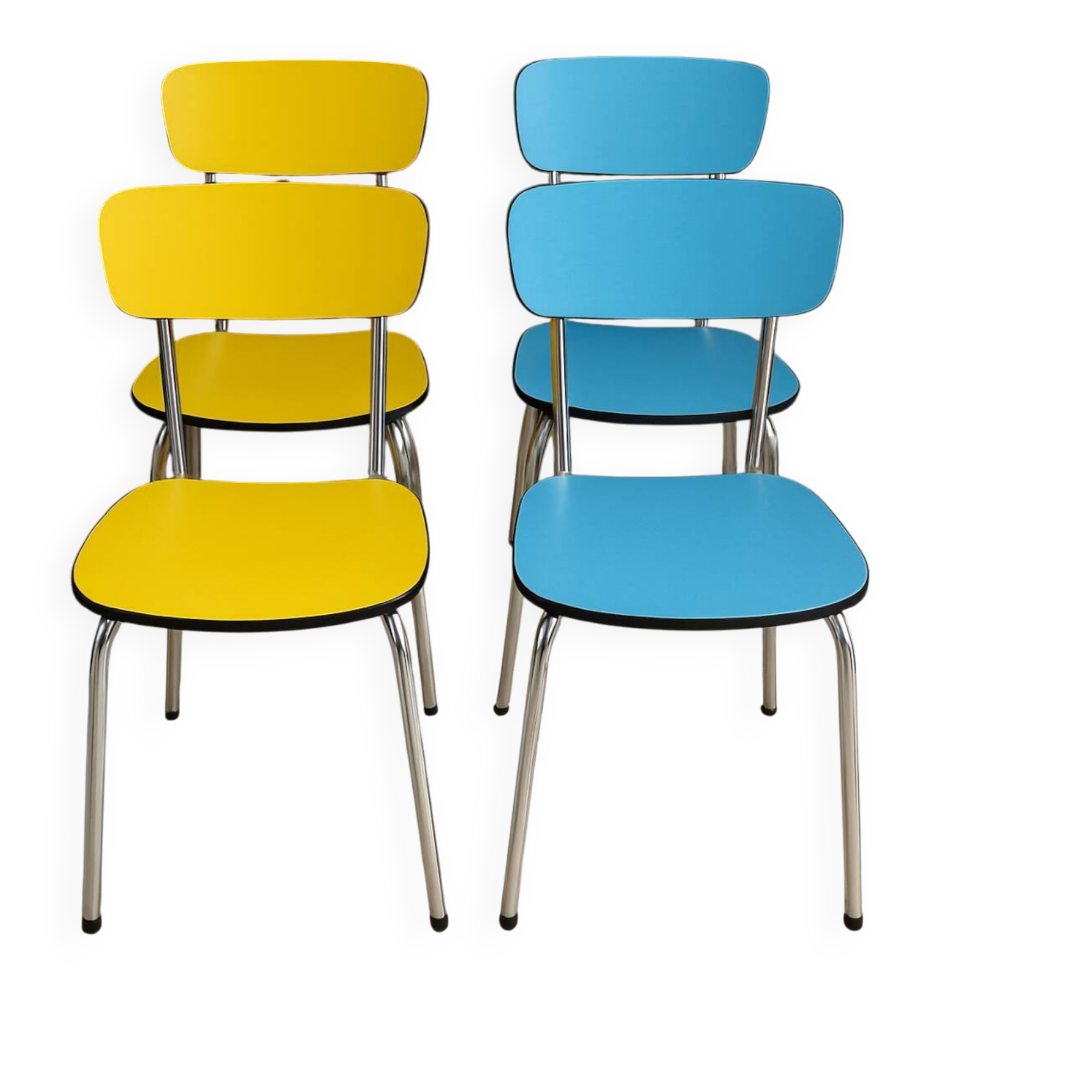 Ensemble de 4 chaises en Formica vintage