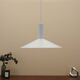 Danish white metal pendant lamp, conical shade, 2000s