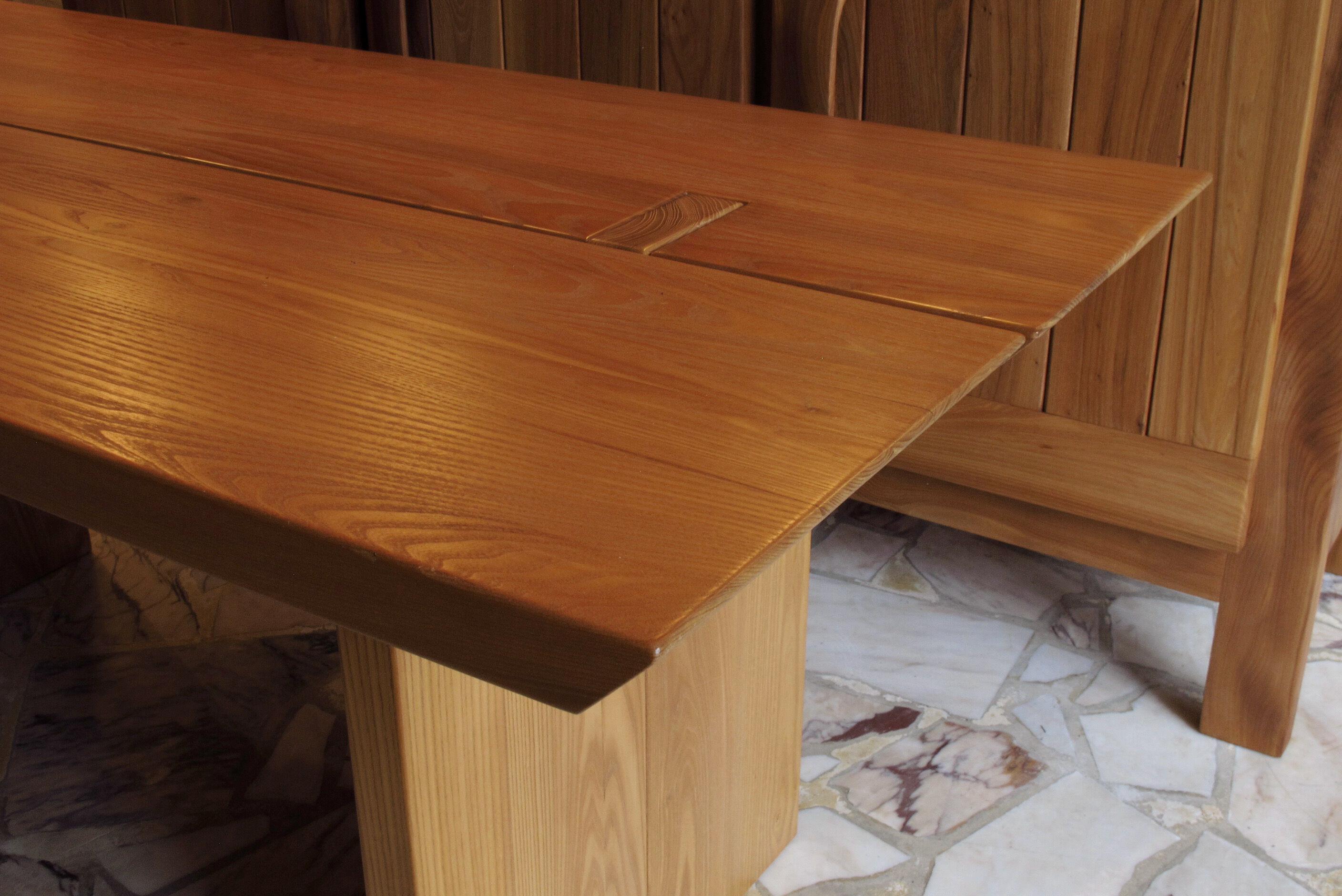 Solid elm table or desk Maison Regain
