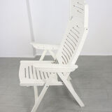 Vintage Danish Folding Armchair with 5 Positions