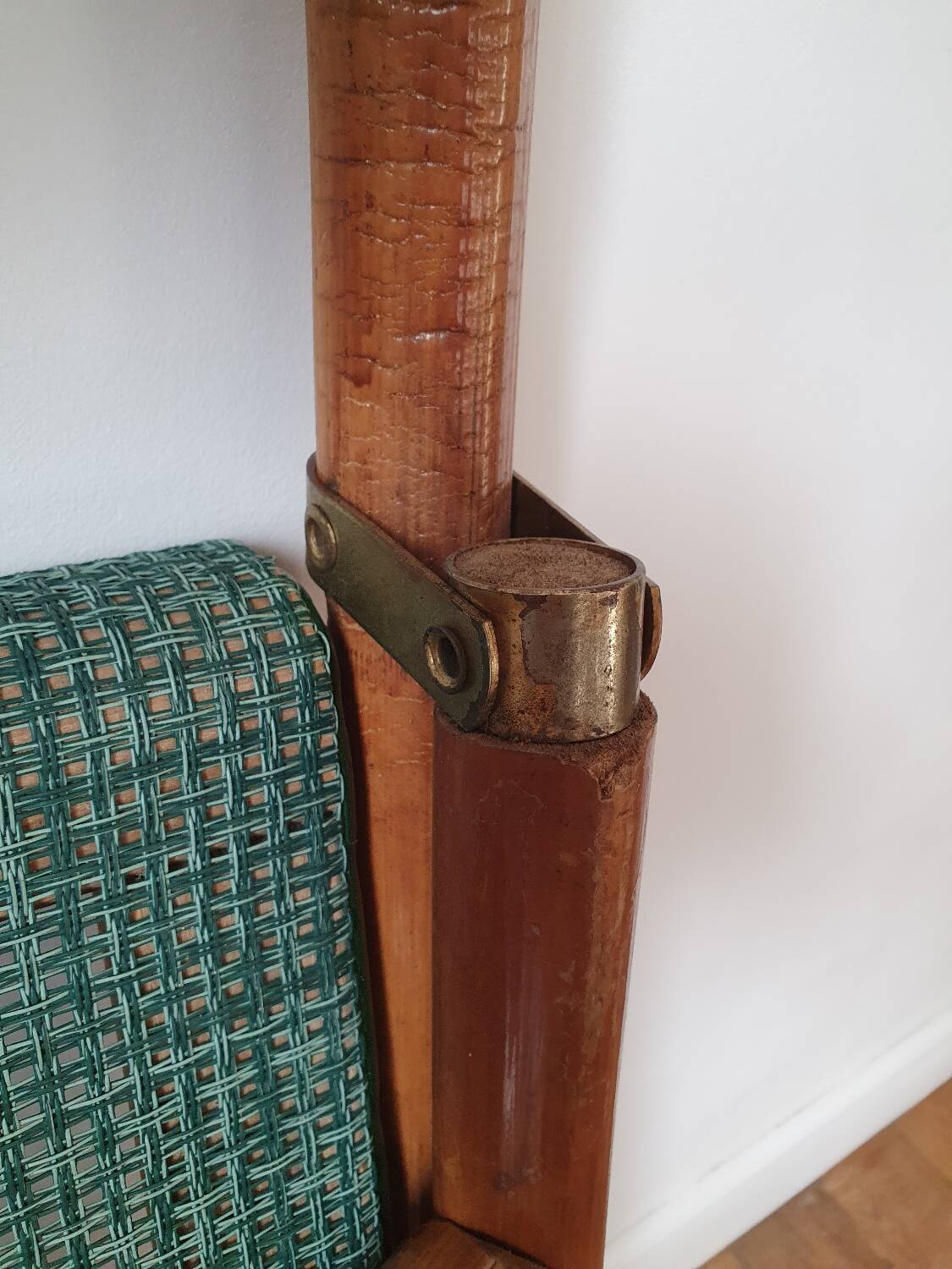 Paire de chaises de bistrot pliantes en rotin