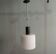 Art-Deco pendant lamp with white frosted glass lampshade from the 1930