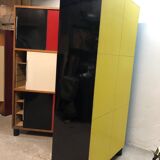 Pair of storage furniture 1960 covered with chromatic melamine 1960
