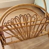 Rattan magazine holder