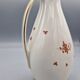 Pichet en porcelaine allemande peint à la main avec motif floral et bordure dorée