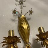 Gilded murano glass sconce
