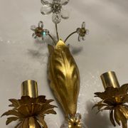 Gilded murano glass sconce