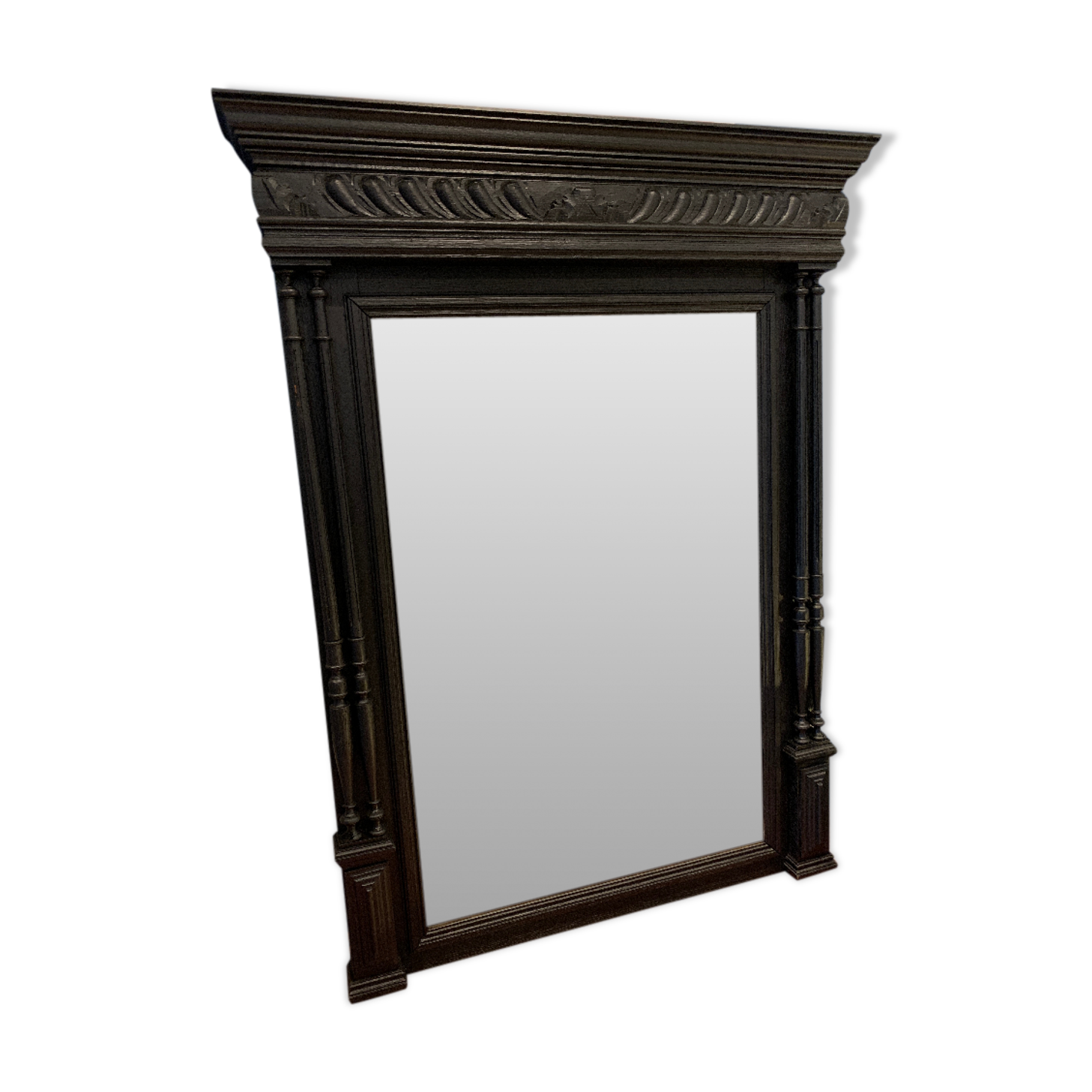Black bevelled mirror  - 108x82cm