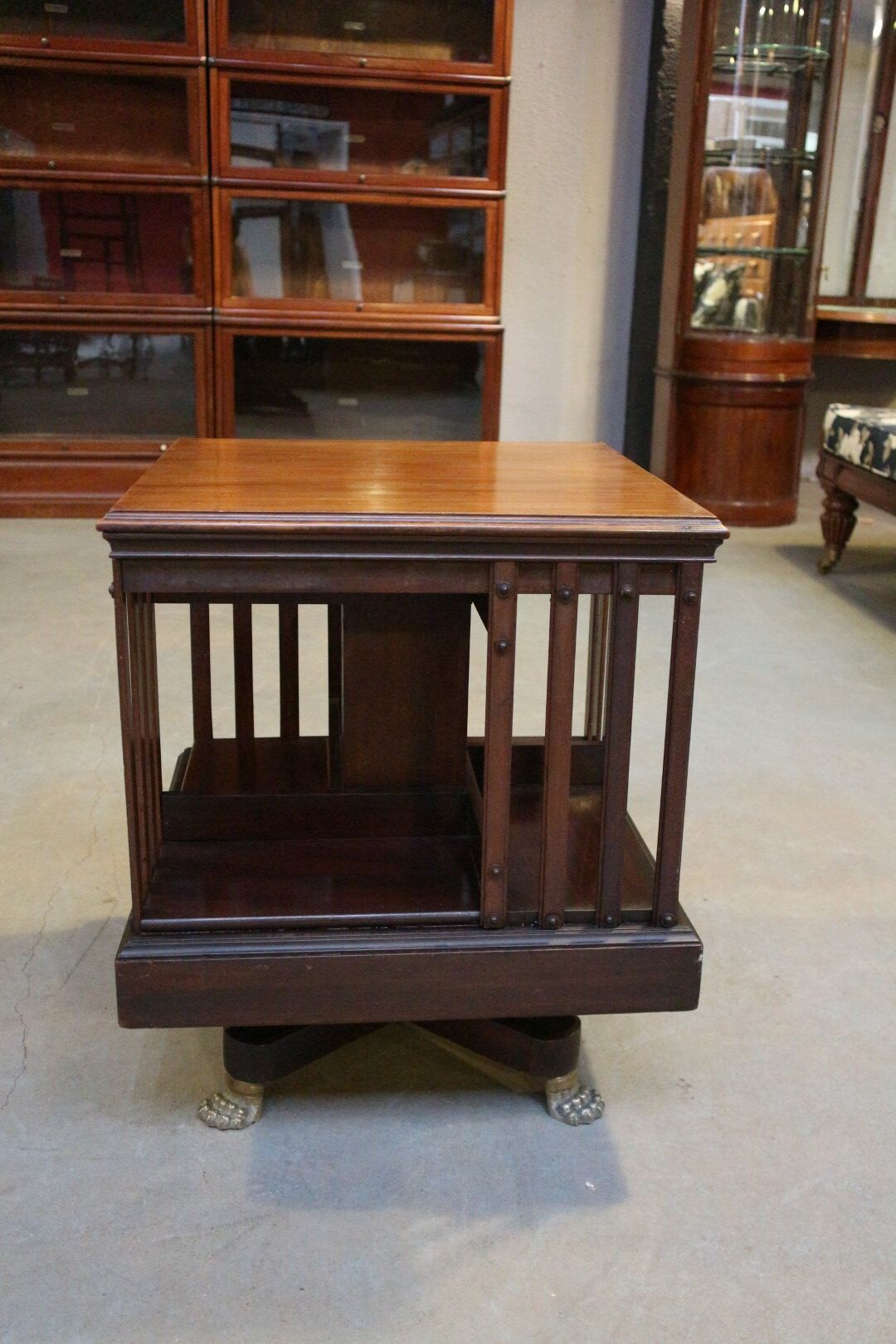 Antique revolving bookcase
