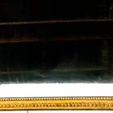 Miroir de style Louis XVI en bois et stuc doré XIX siècle Trumeau de cheminée