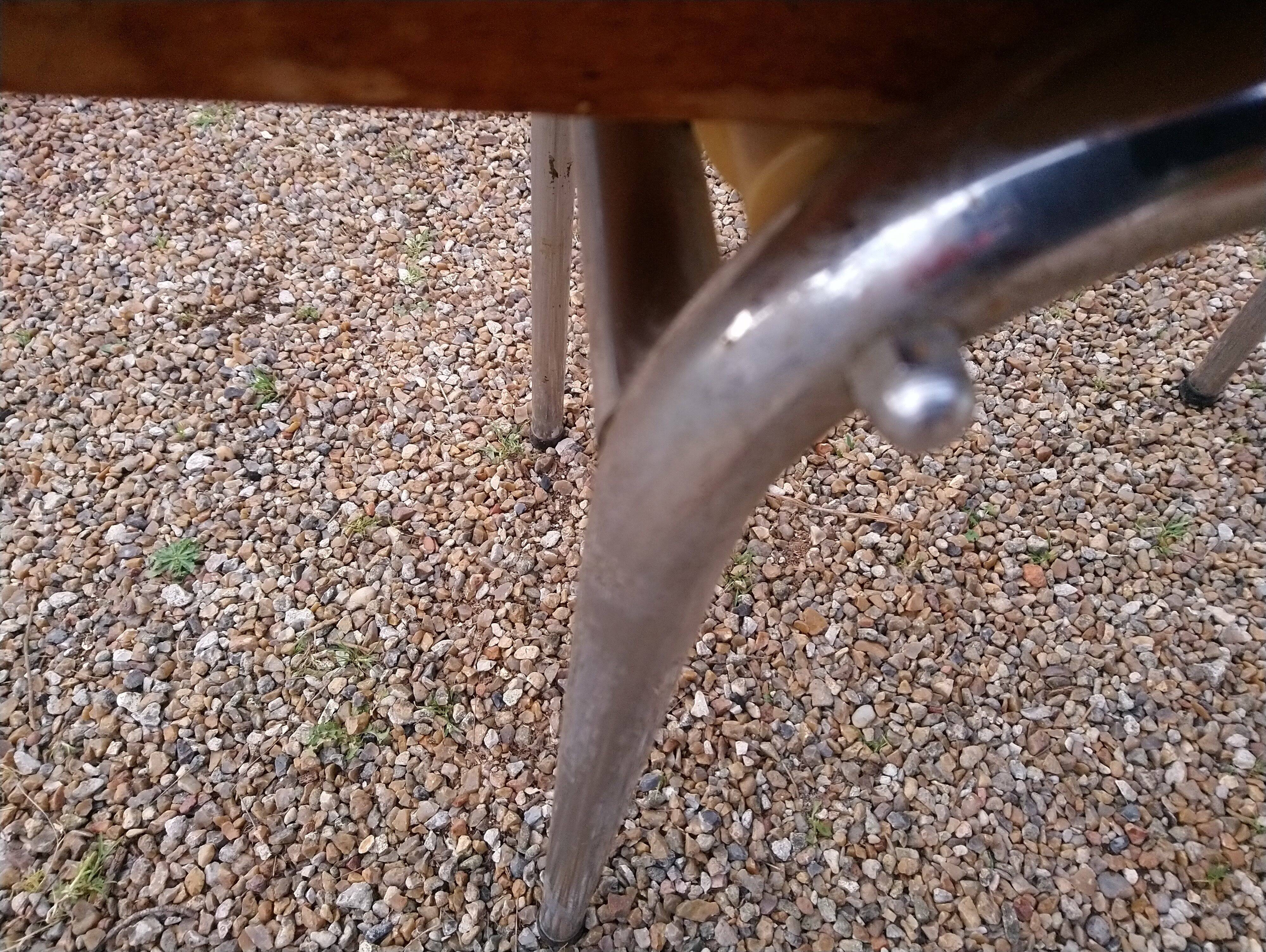 Table red Formica with extensions