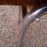 Table red Formica with extensions