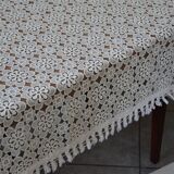 Lace/macrame tablecloth 147 cm/226 cm