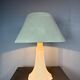 Midcentury suede leather large mushroom table lamp, 1960s-1970s