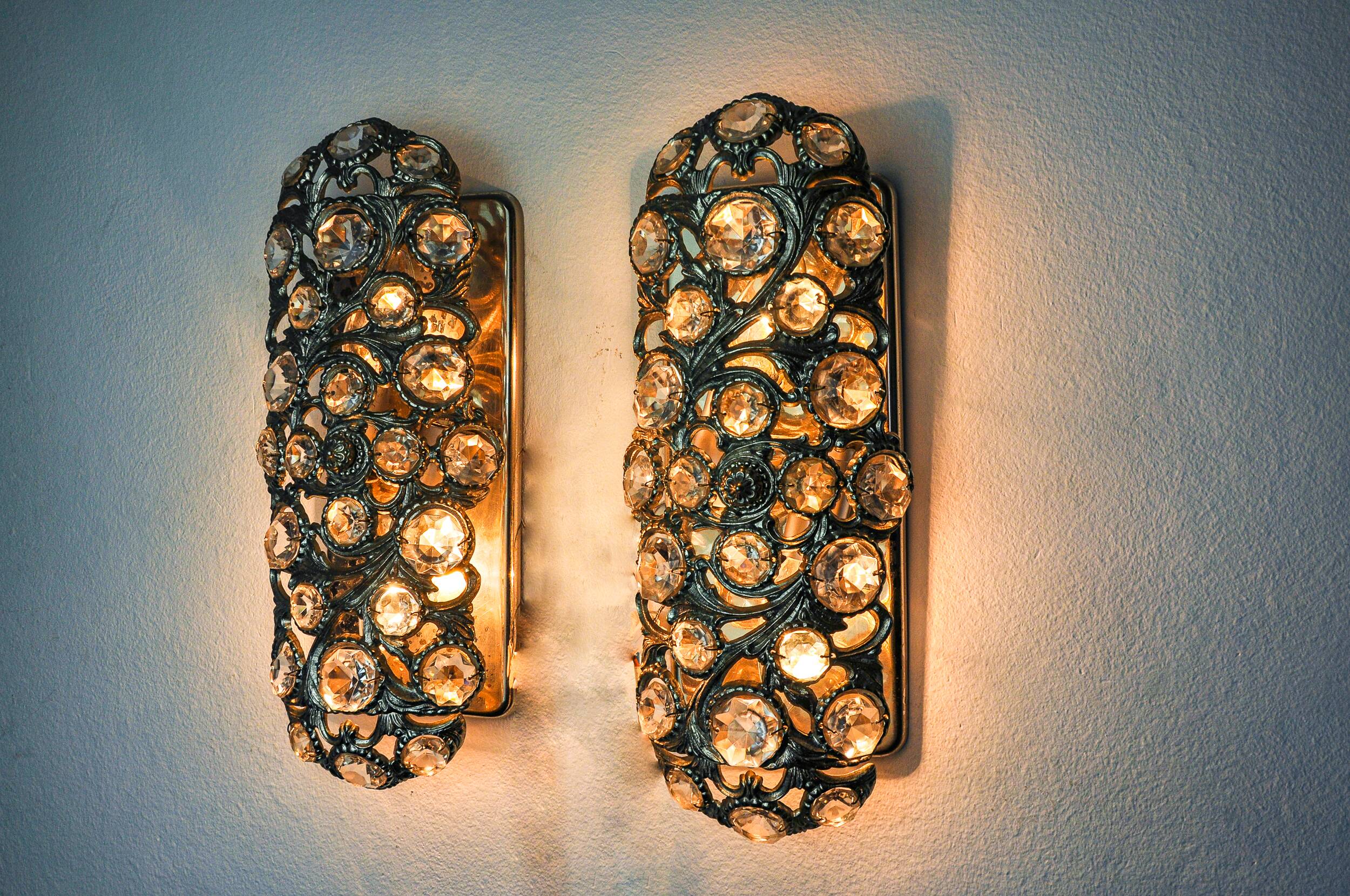 Pair of Palwa wall lights by Ernest Palm, 1960, Spain