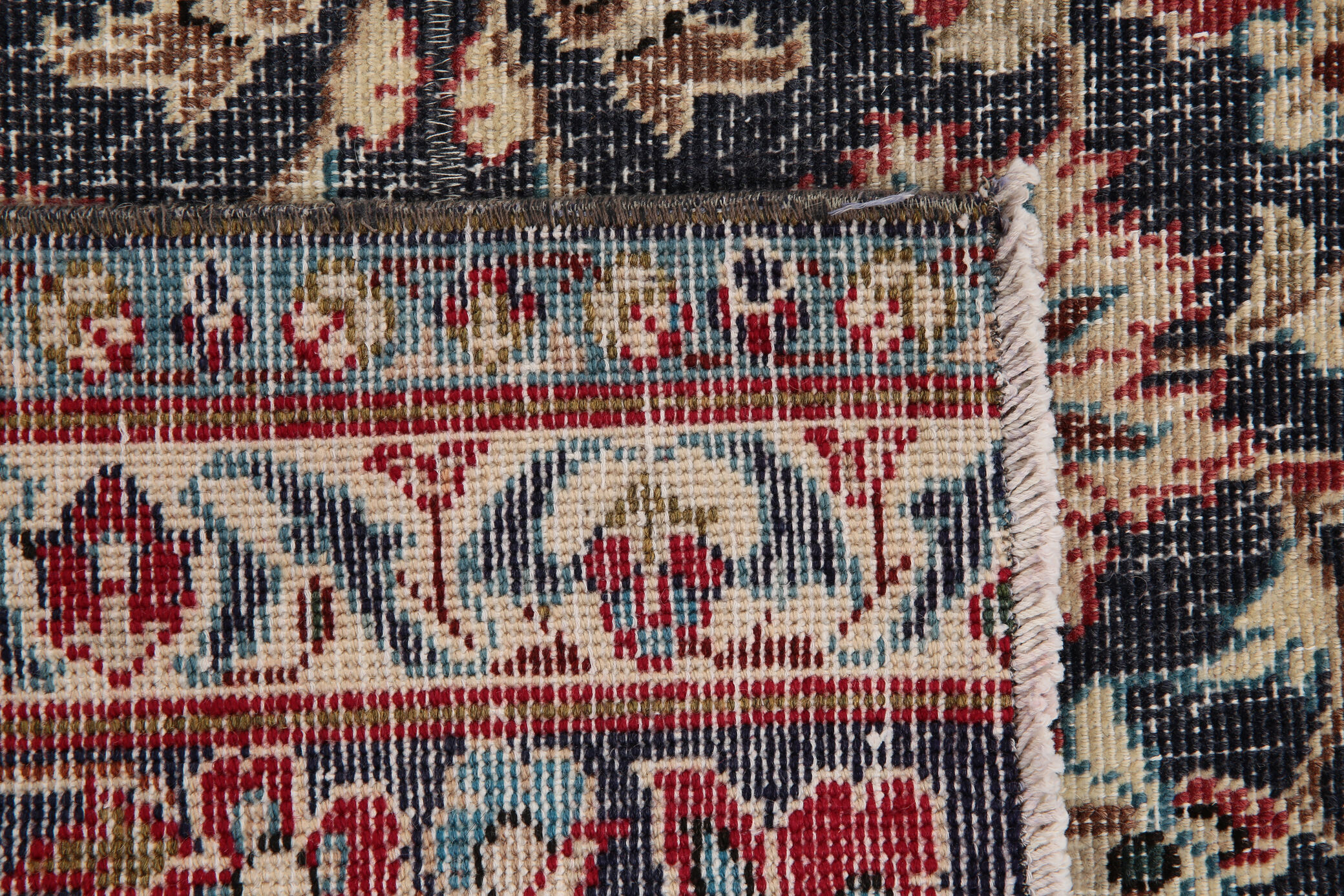 3x12 Persian Navy Blue Runner Rug, 80x378Cm