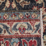 3x12 Persian Navy Blue Runner Rug, 80x378Cm