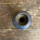 Vintage 1970s Blue Glazed Terracotta Candle Holder