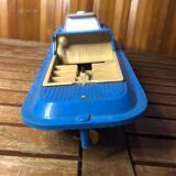 Old Toy Boat Sheet Metal MS Helgoland A Remontoir 1950 Vintage #A599