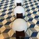 Set of 3 Amilux space age wall lights.