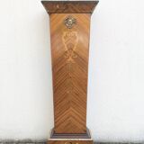 Vintage column in rosewood and bronze marquetry, mid-century