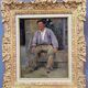 Portrait Oil on Wood, 20th Century