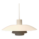 Beautiful older PH 4/3 hanging lamp, in white, with original orange suspension.