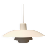 Belle suspension ancienne PH 4/3, de couleur blanche, avec suspension orange d'origine.