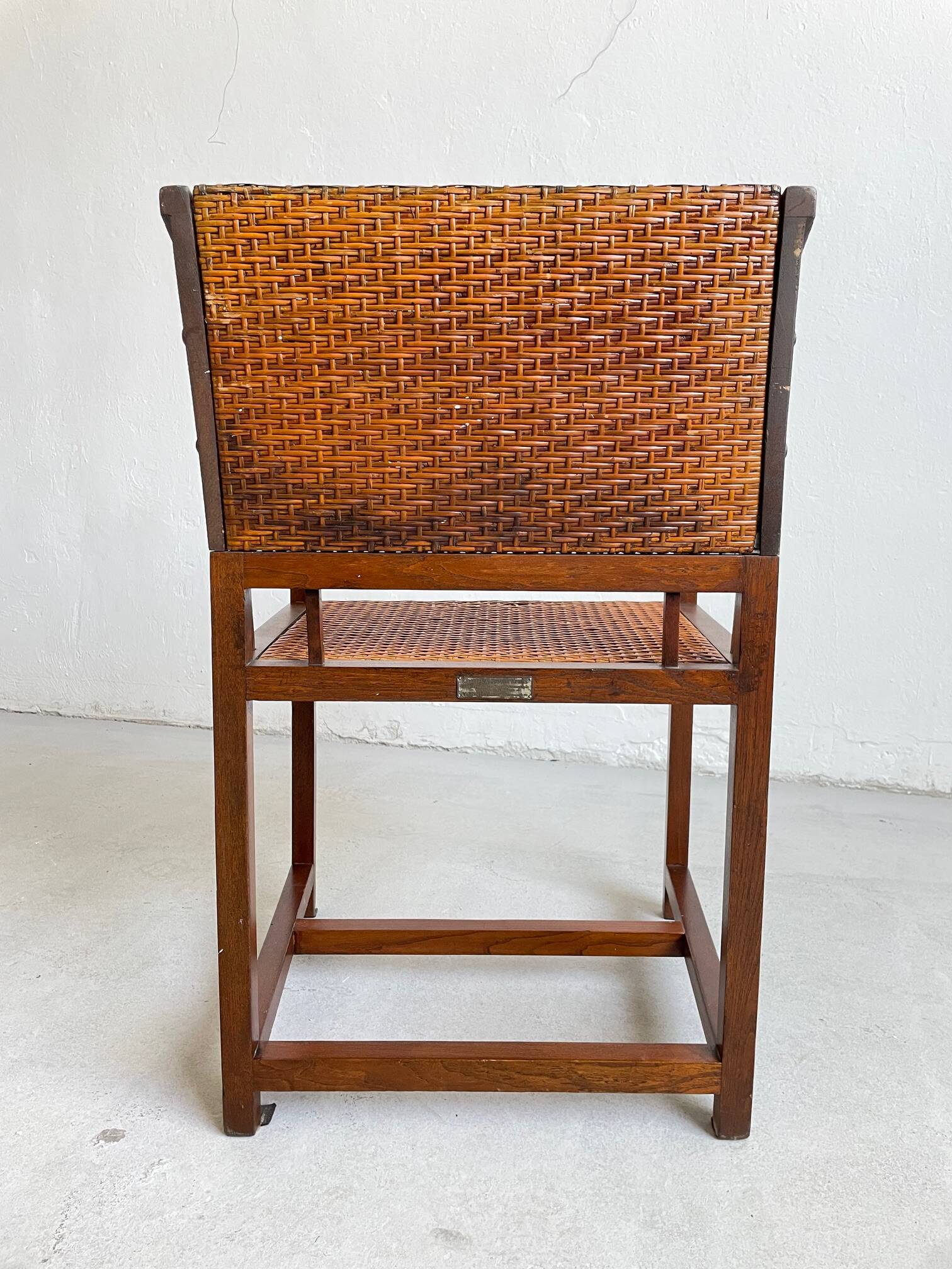 Hans Vollmer & Prag-Rudniker Wickerwork, Oak and Cane Chair Mod. 464, 1902