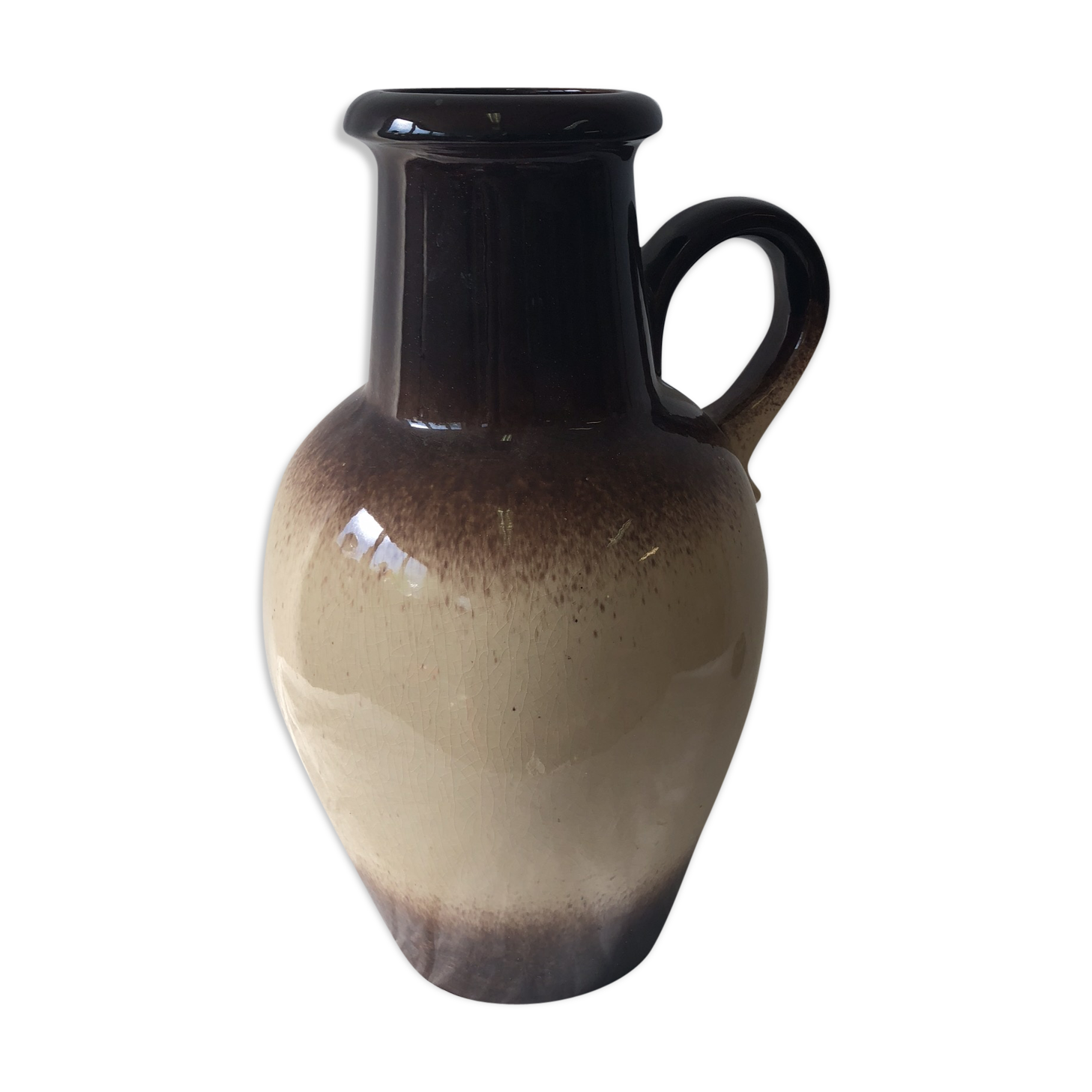 West Germany glazed ceramic 60s pitcher