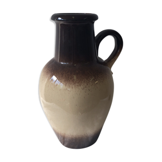 West Germany glazed ceramic 60s pitcher