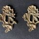 Pair of rocaille bronze keyholes from the 19th century