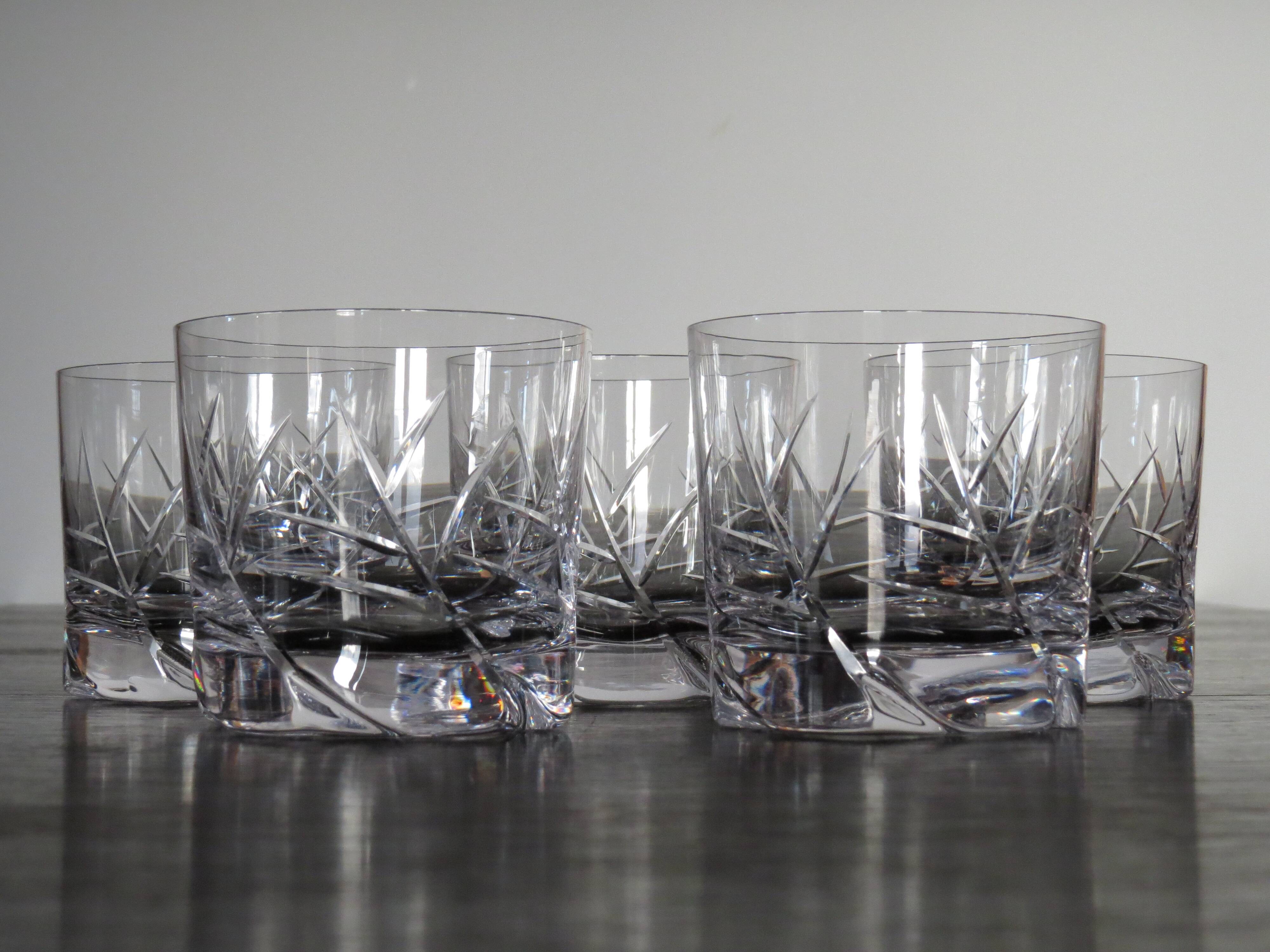 Daum crystal whiskey glasses