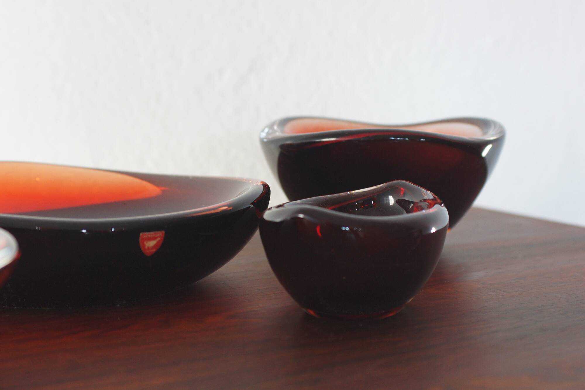 Selena Glass Bowl by Sven Palmqvist for Orrefors, 1950s, Set of 4