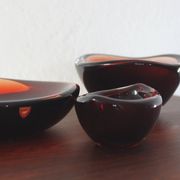 Selena Glass Bowl by Sven Palmqvist for Orrefors, 1950s, Set of 4