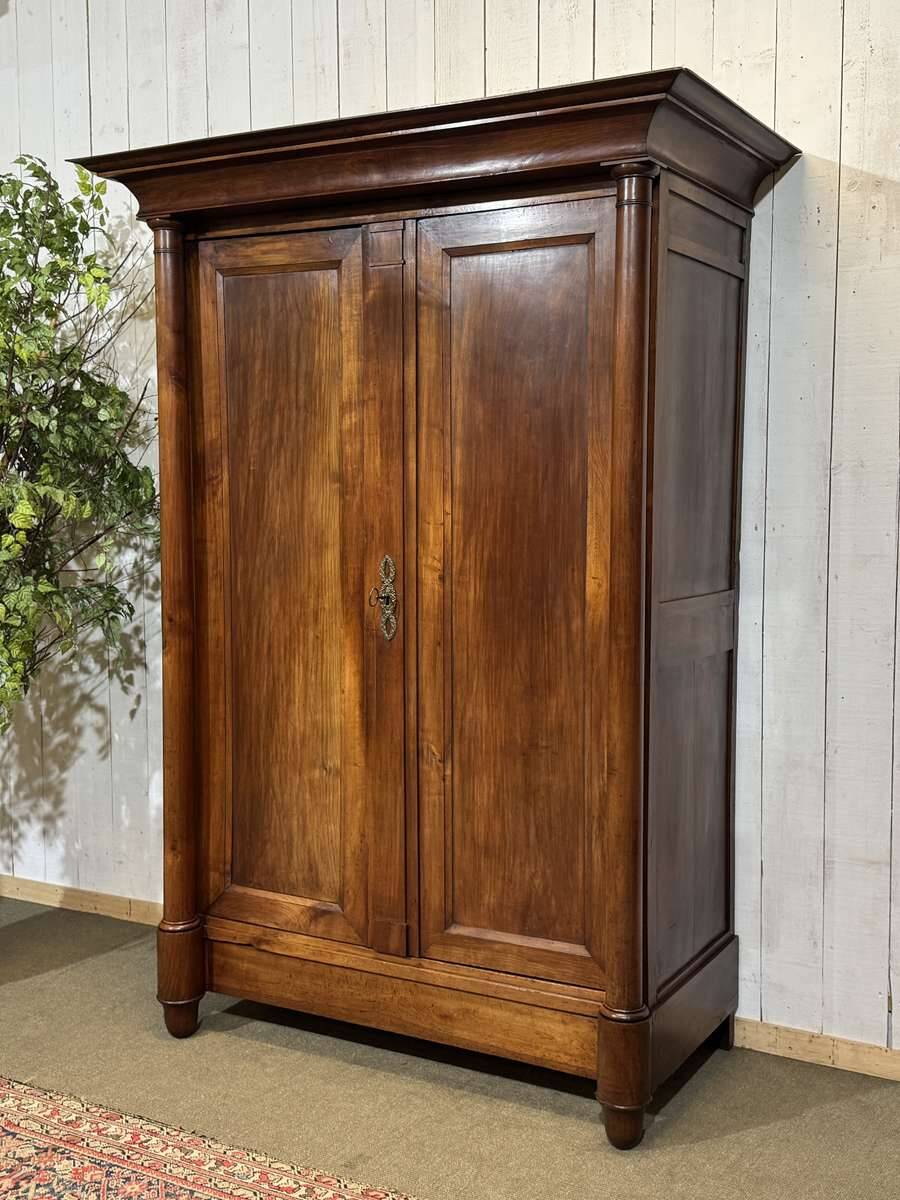 Armoire penderie Empire en merisier XIXème