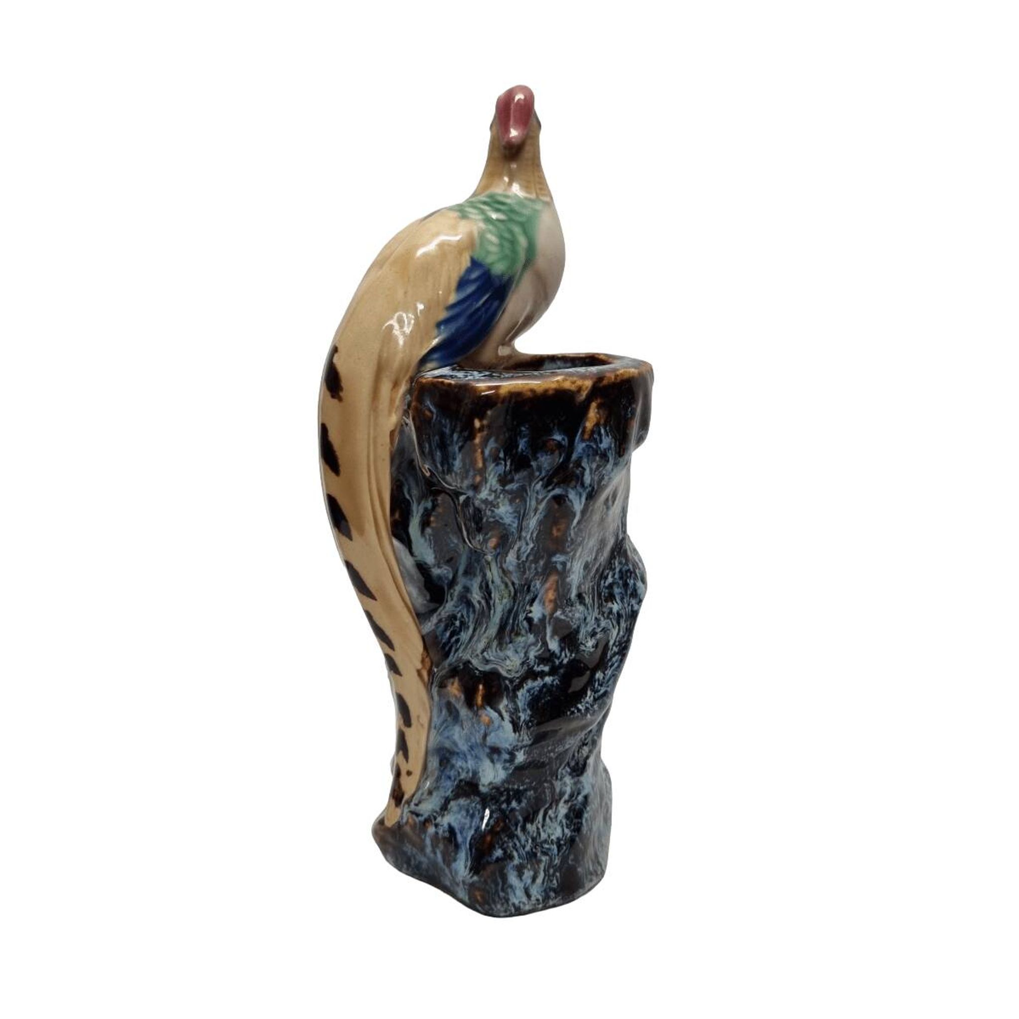 Vintage Shiwan Vase With Pheasant, 1970/80s